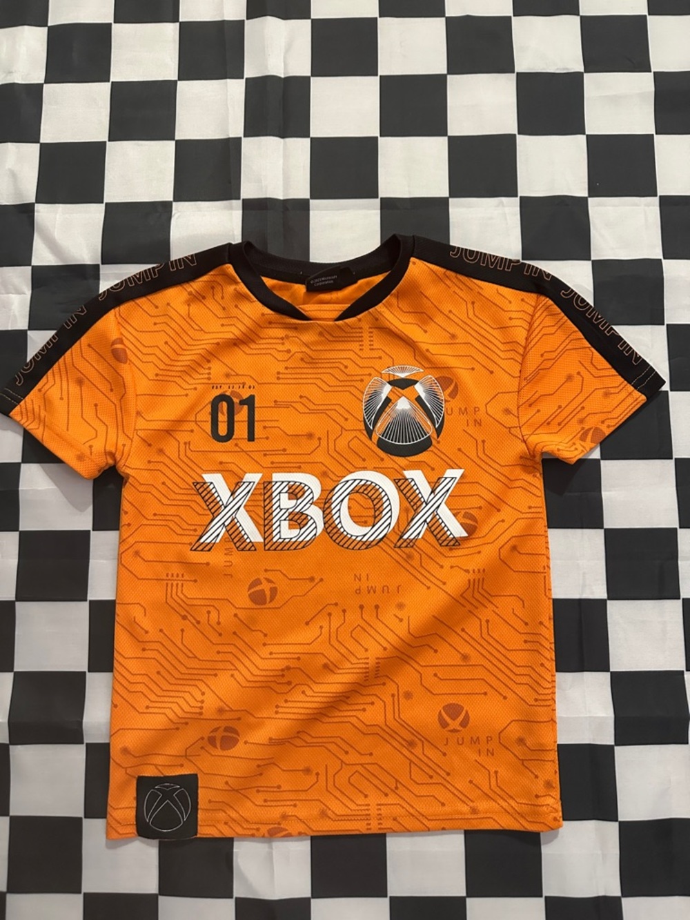 Xbox Boys Orange & Black Short Sleeve Graphic Tee Jersey 6-7